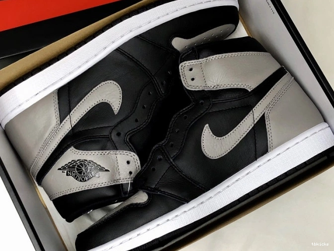 Rep TB Jordan 555088-013 Air OG Shadow 1 Retro High Black Grey 0819
